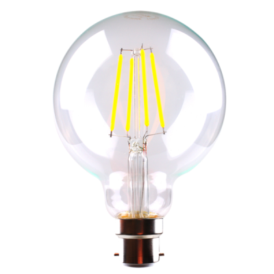 LED G95 LAMP 6W B22 DL CLR DIM     J1